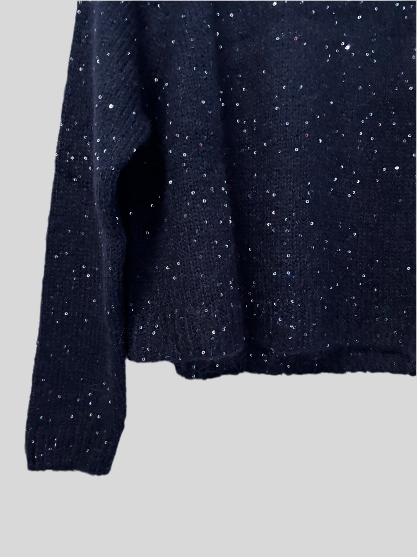 Maglione Flirt blu paillettes