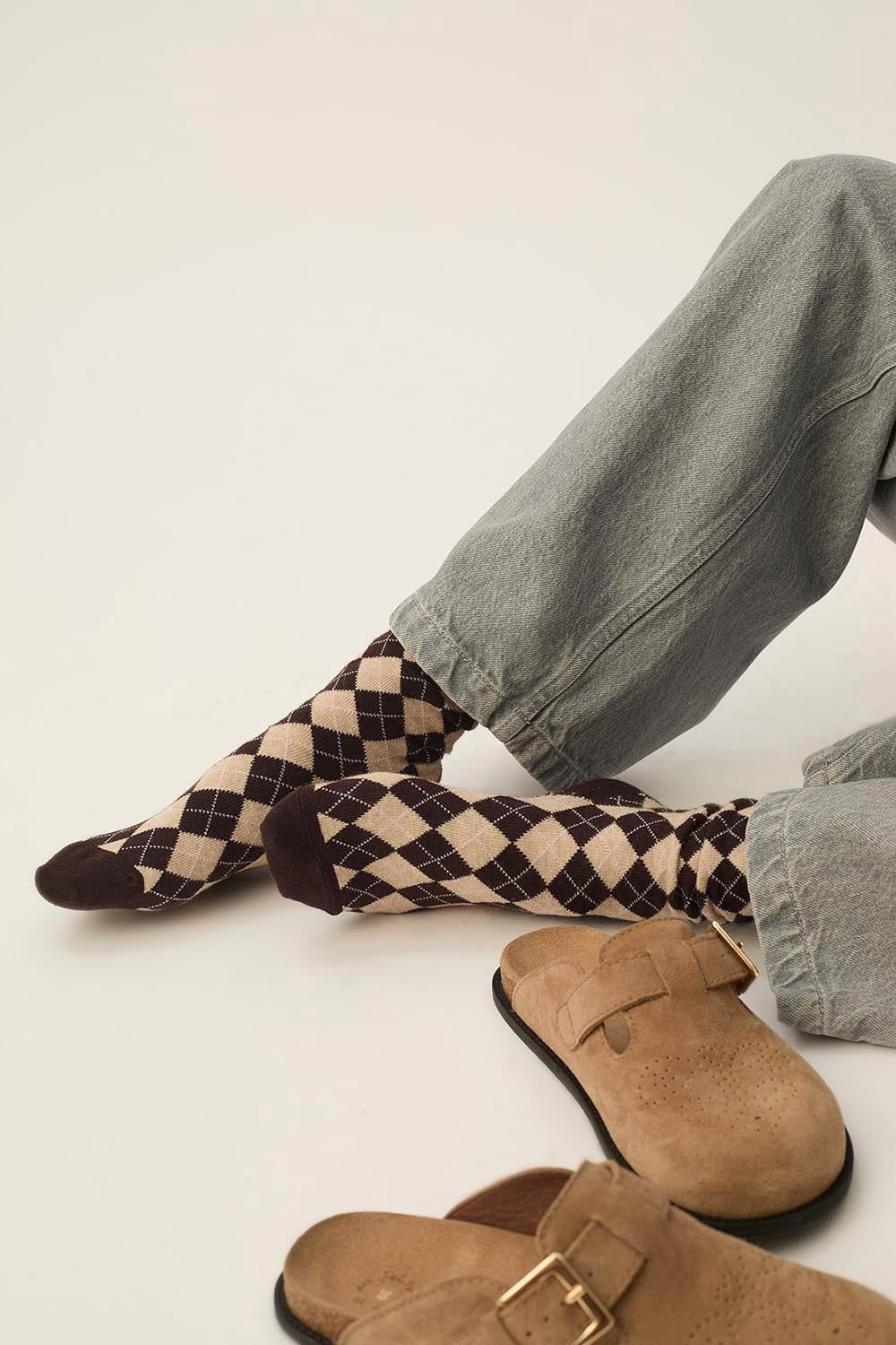 Calze Des Petits Hauts Philomene loup/coffee