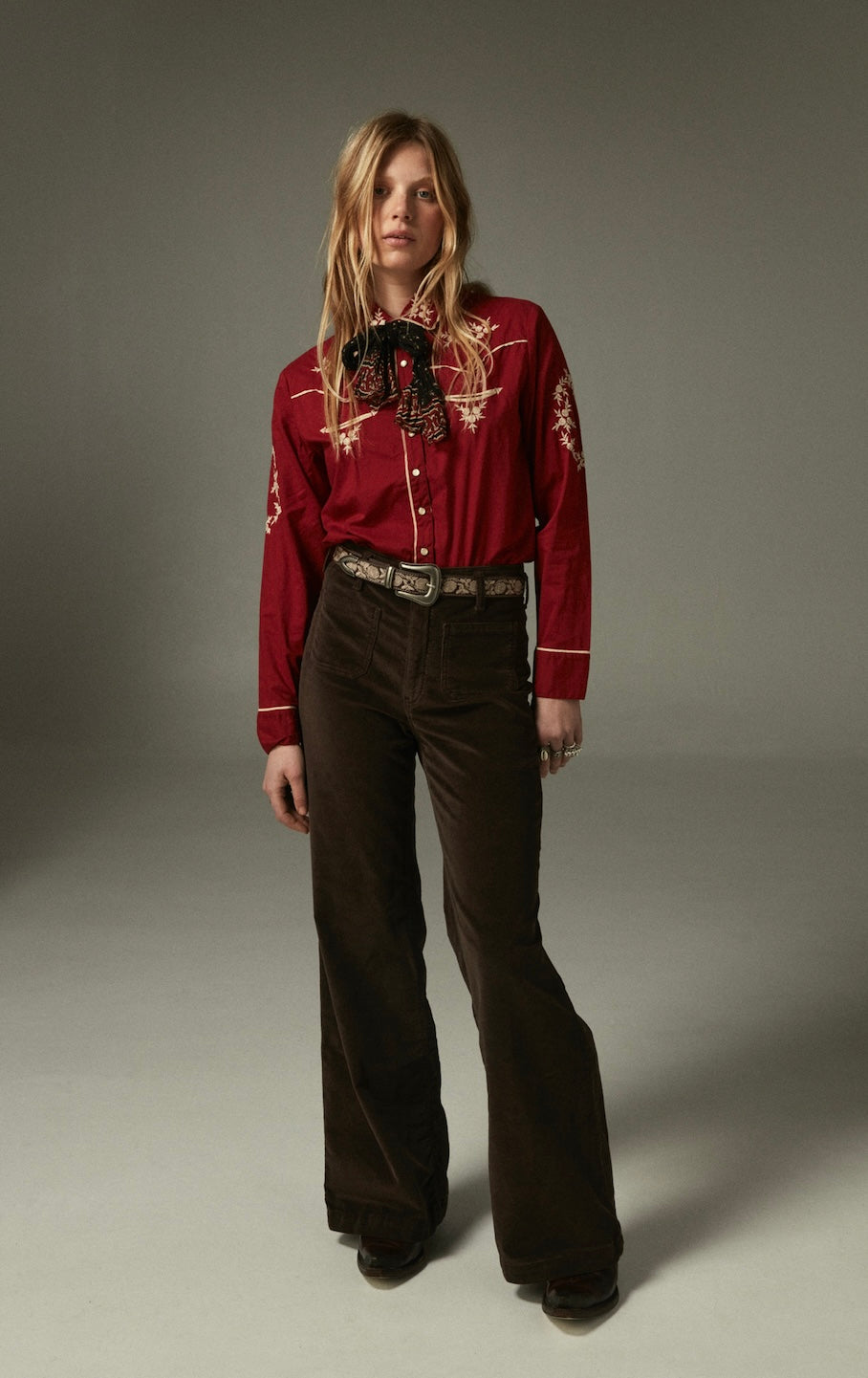 Camicia Maison Hotel Rodeo Sierra Western Red River