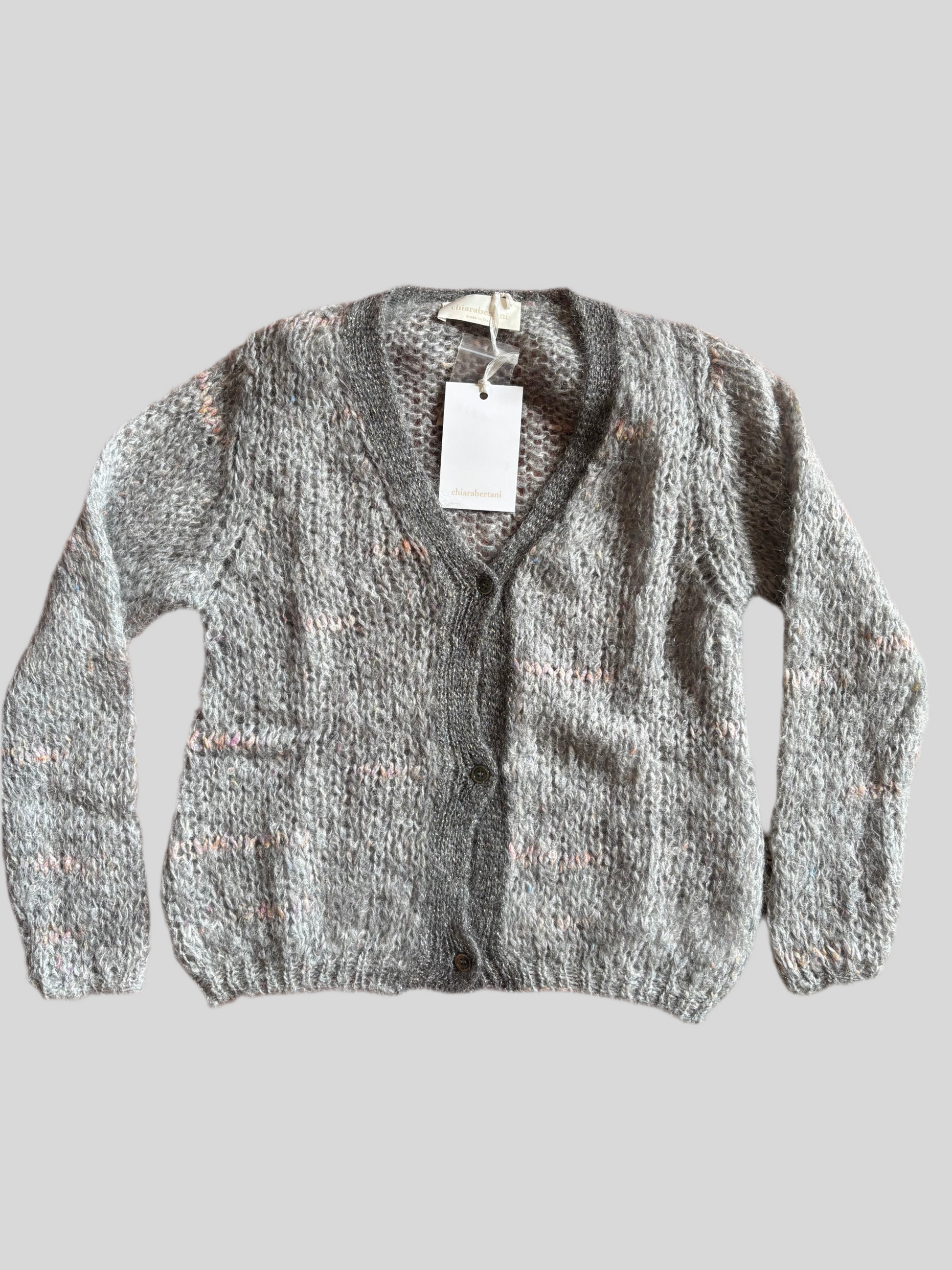 Cardigan Chiara Bertani grigio chiaro melange