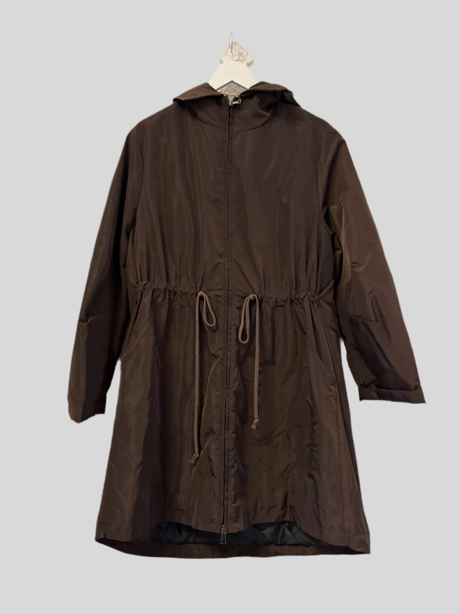 Giaccone Flirt parka in nylon marrone imbottito