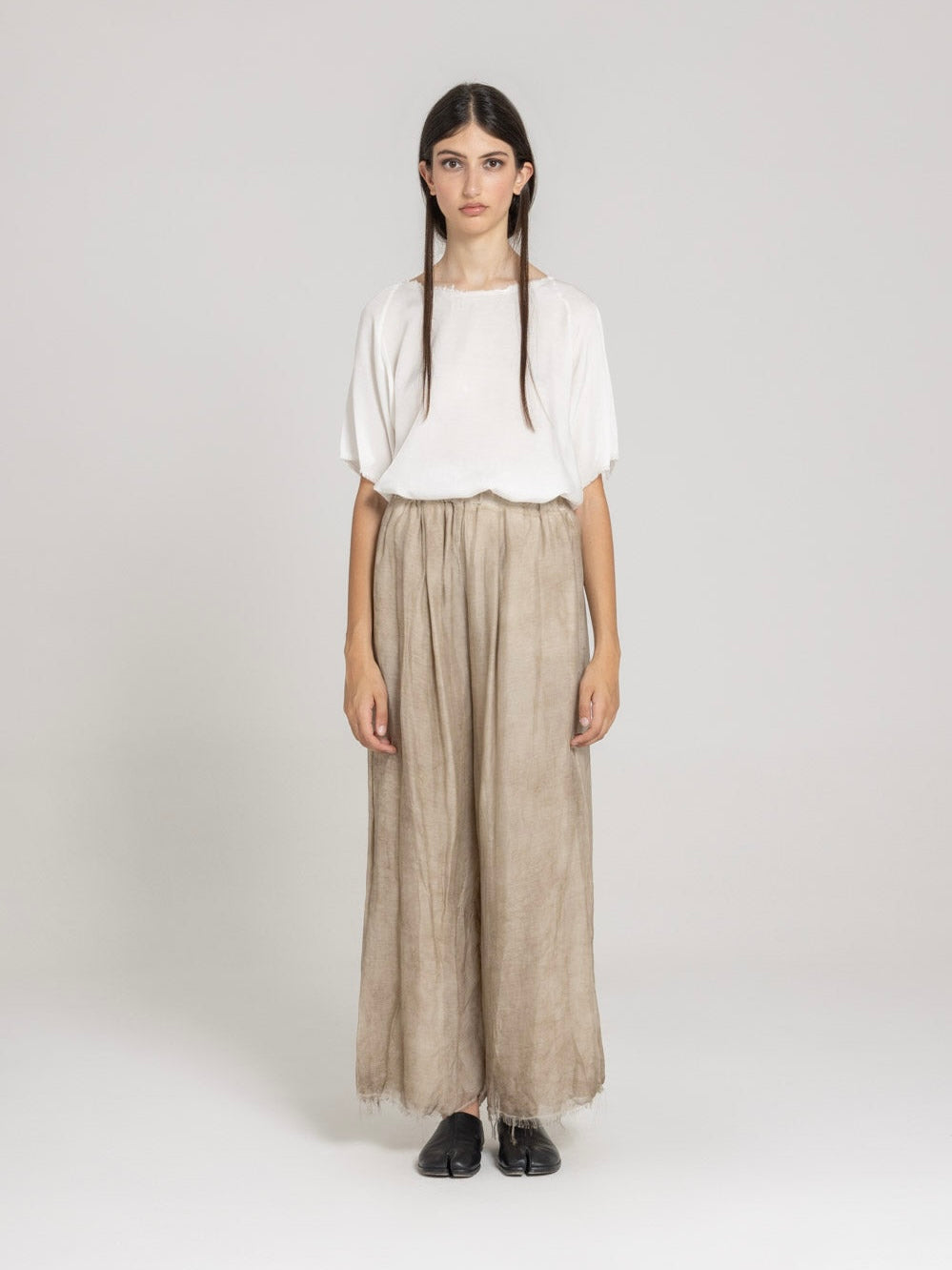 Pantalone Sanctamuerte palazzo sand shell