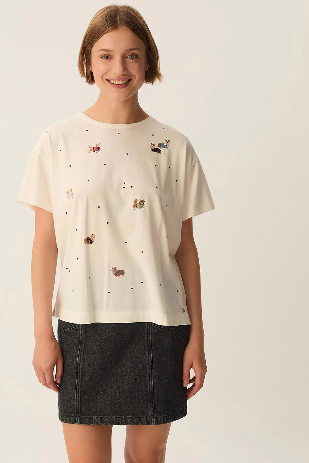 T-shirt Des Petits Hauts Fanelie ecru