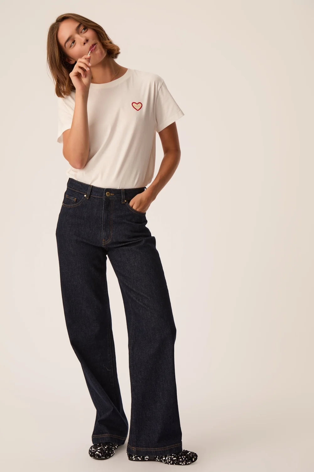 T-shirt Des Petits Hauts Ilian ecru