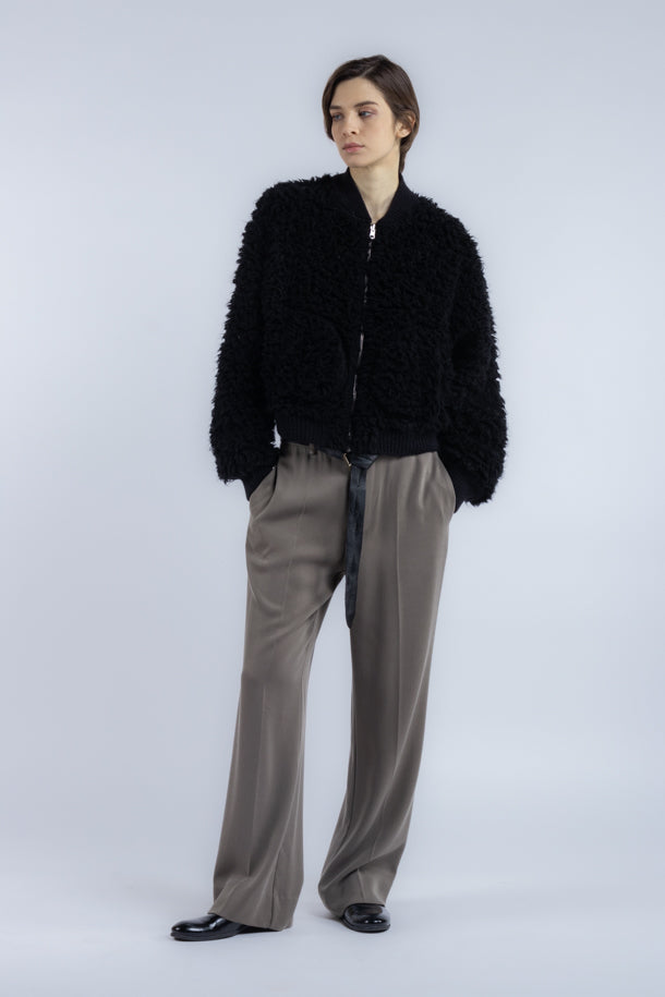 Giaccone Phisique Du Role bomber eco pelliccia nero