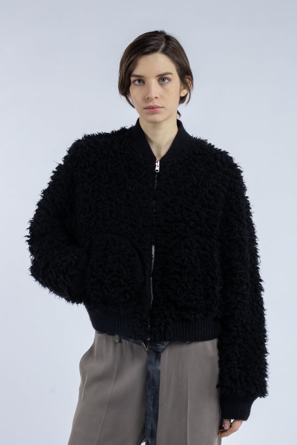 Giaccone Phisique Du Role bomber eco pelliccia nero