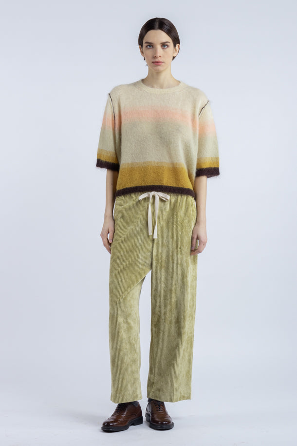 Pantalone Phisique Du Role velluto pistacchio