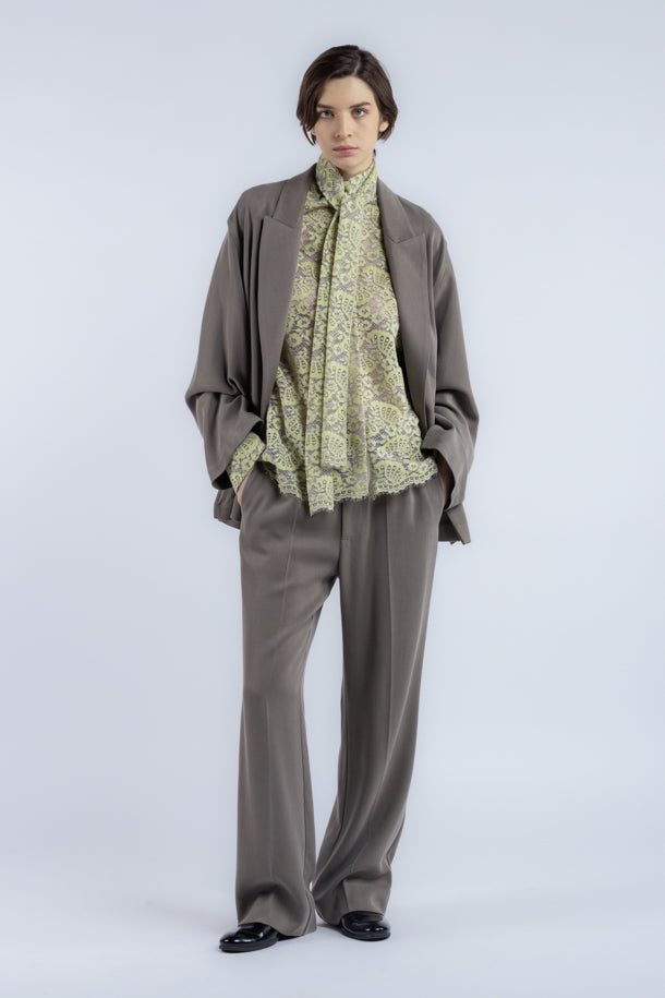 Camicia Phisique Du Role in pizzo nonna Amelia lime beige