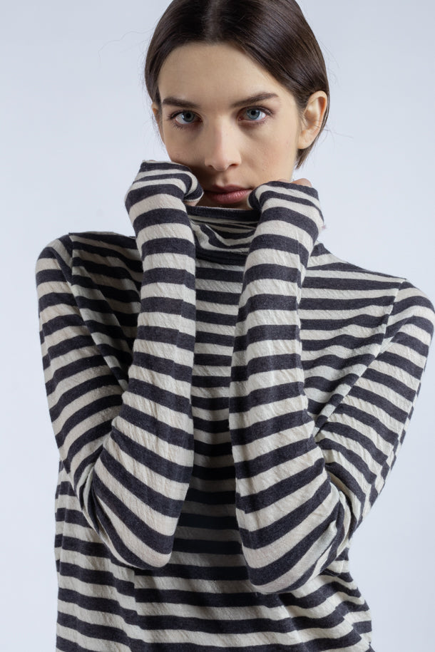 Maglia Phisique Du Role dolcevita a righe antracite