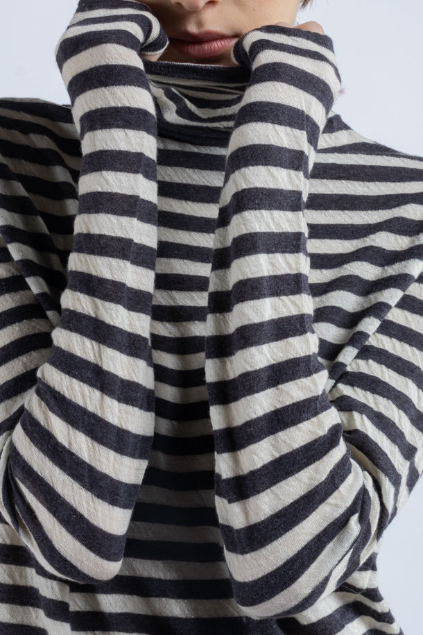 Maglia Phisique Du Role dolcevita a righe antracite