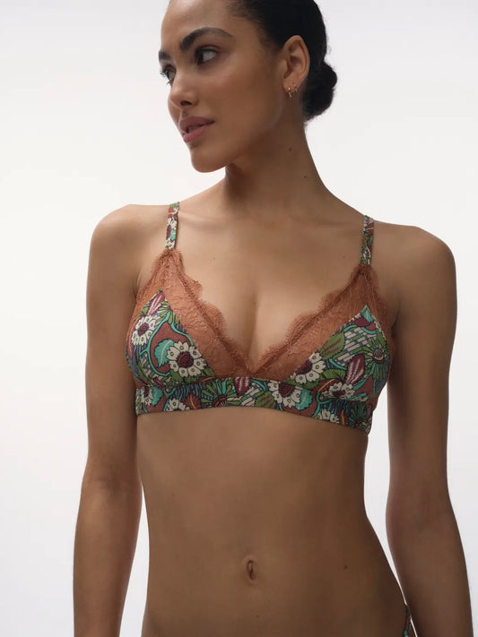 Bralette Love Stories Love Lace Brown/Green