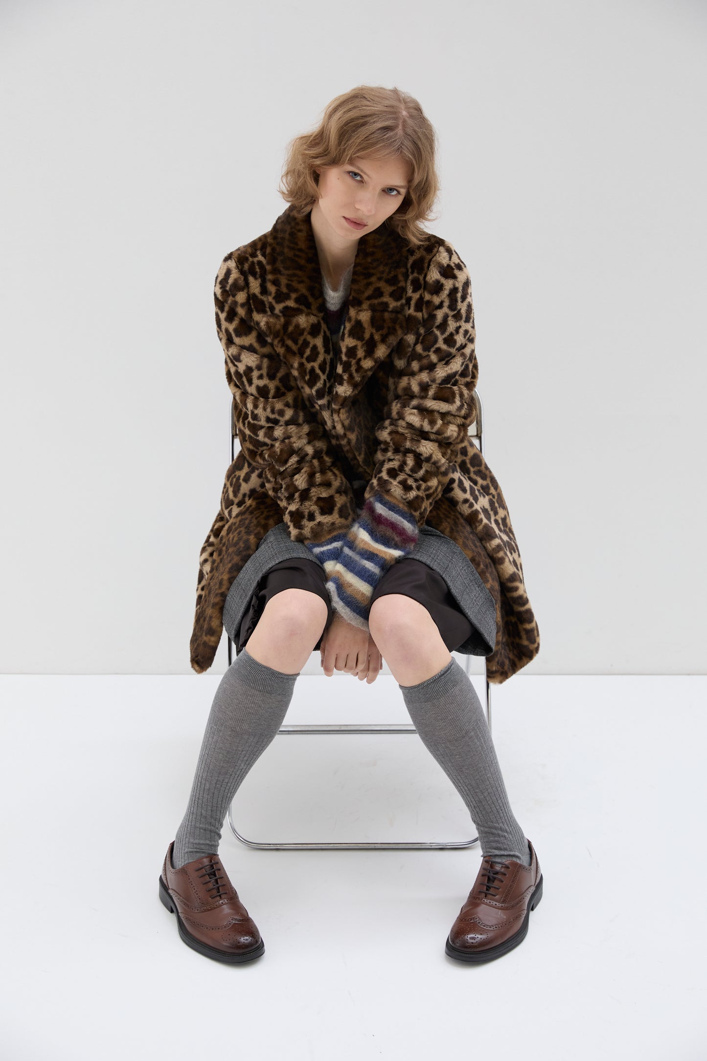 Pelliccia Phisique Du Role midi leopard