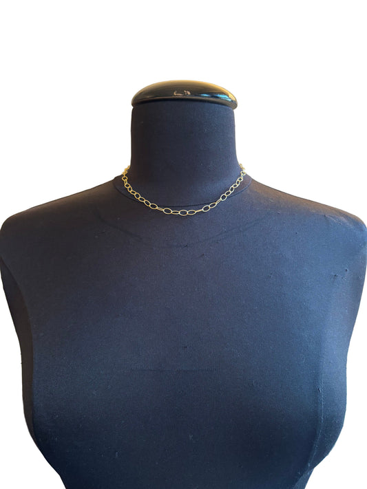 Collana Emmevi catena maglie ovali satinate