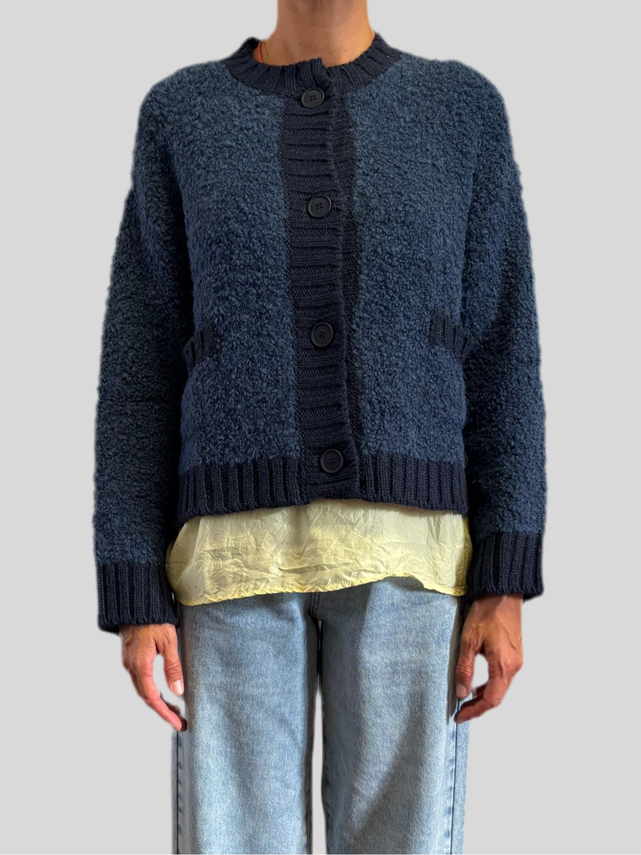 Cardigan Flirt bouclé blu