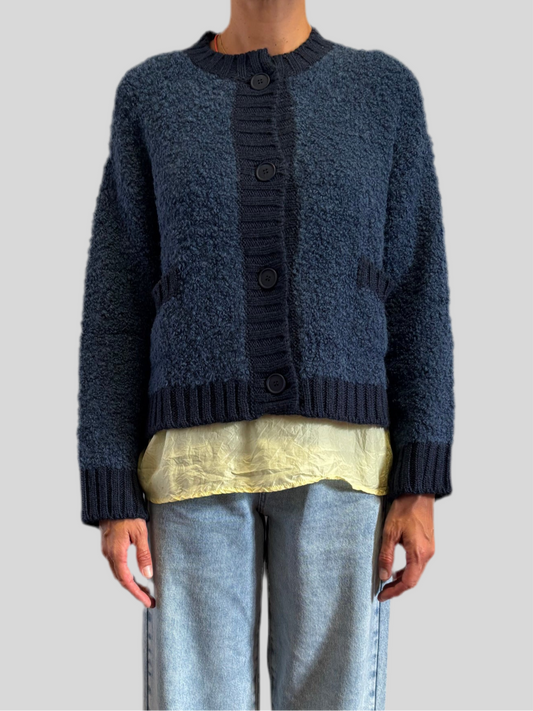 Cardigan Flirt bouclé blu