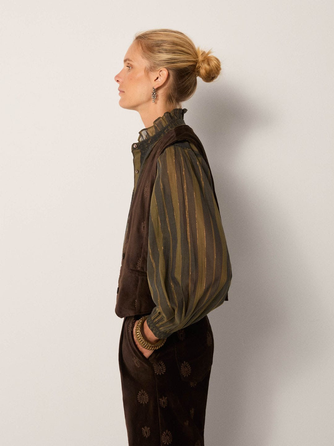 Gilet Maison Hotel Kafka Velluto Macchiato