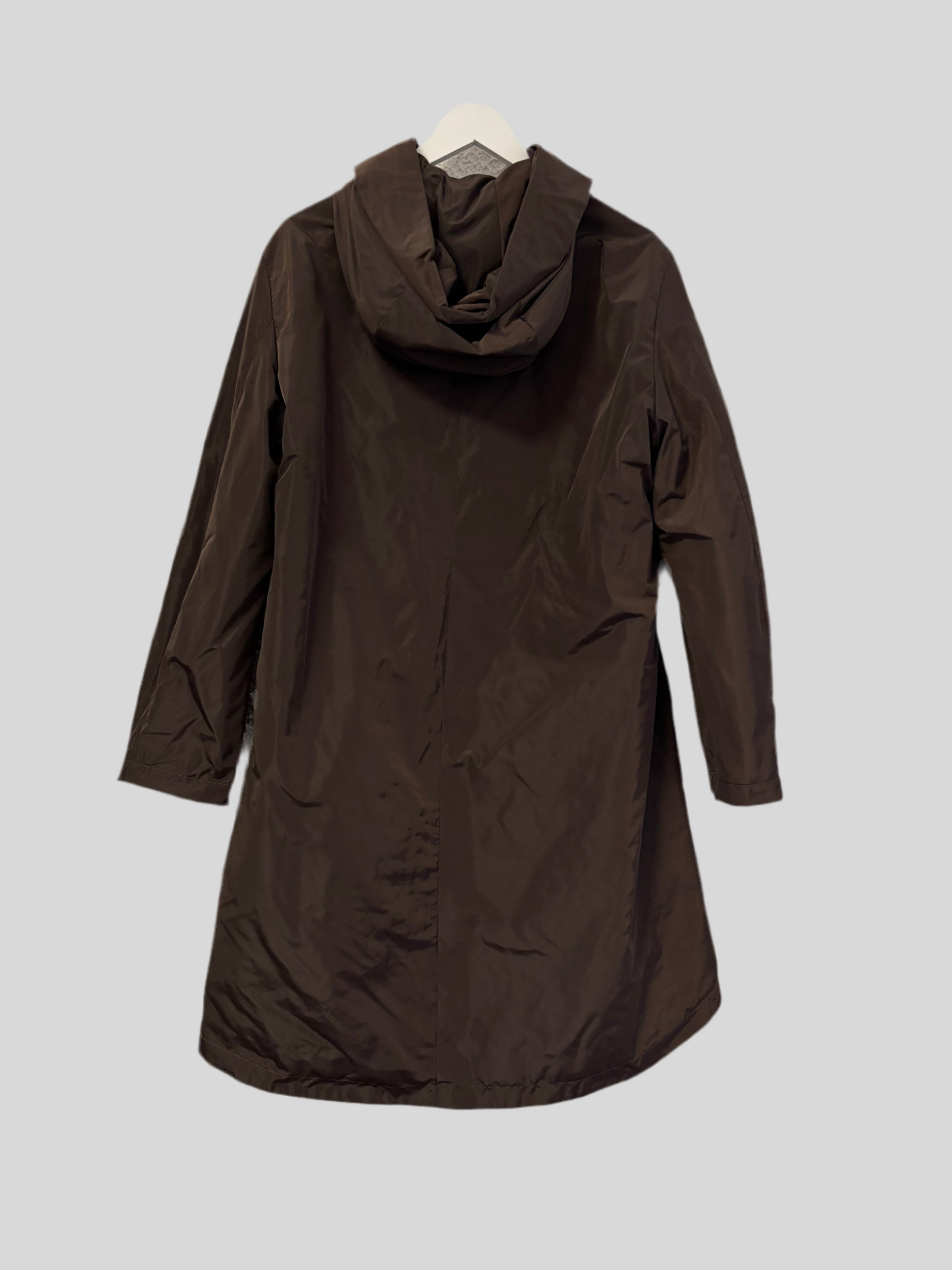 Giaccone Flirt parka in nylon marrone imbottito