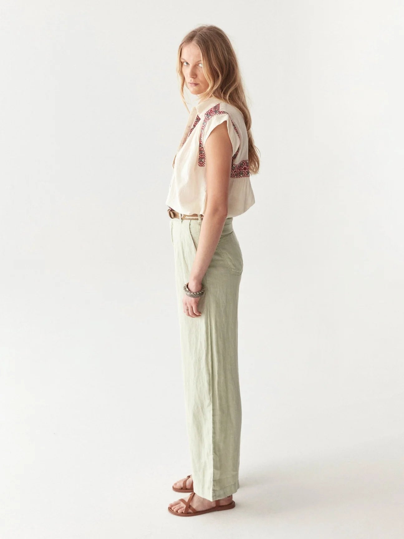Pantalone Maison Hotel Berenson Marisa Pant Avocado