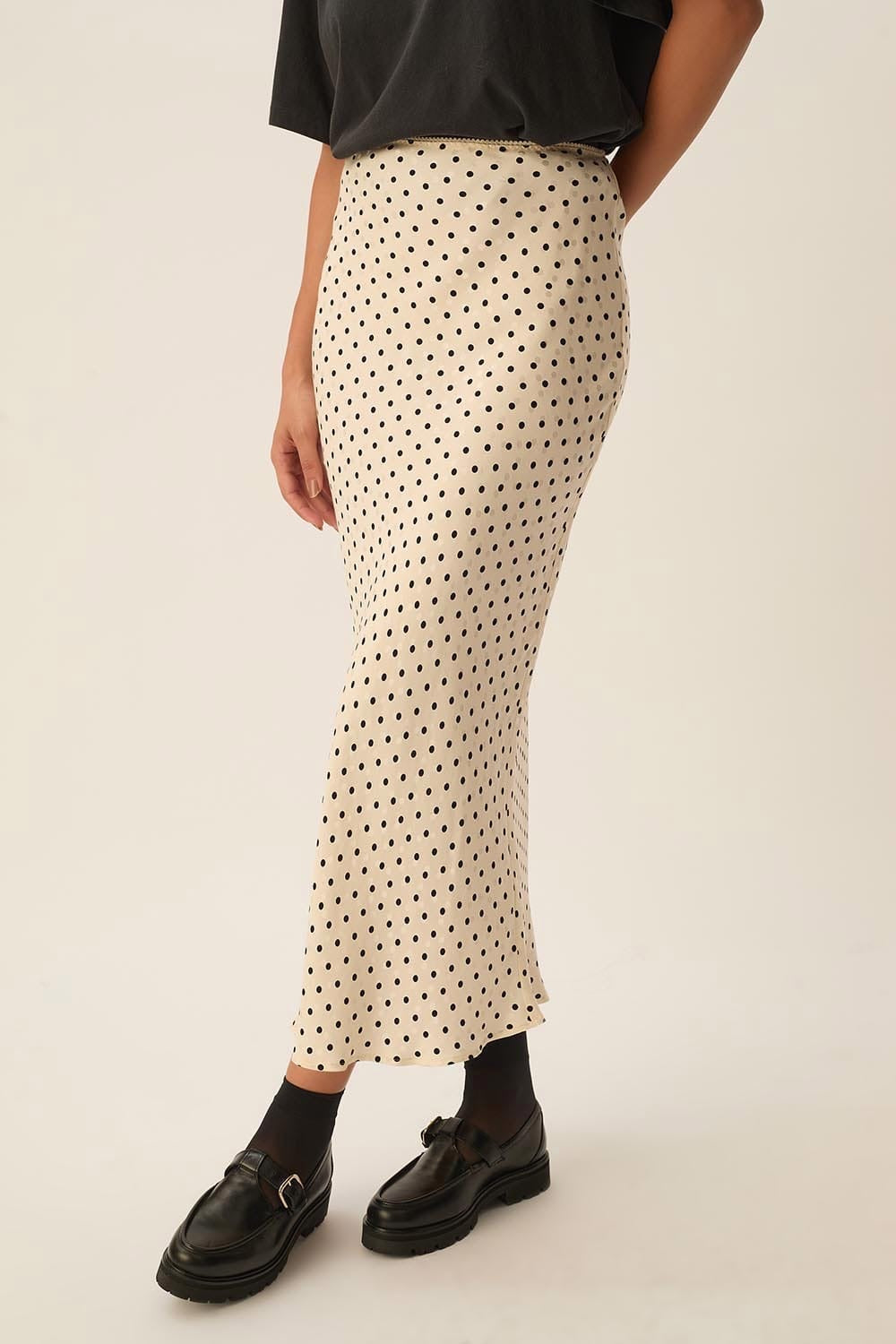 Gonna Des Petits Hauts Yelani pois jacquard