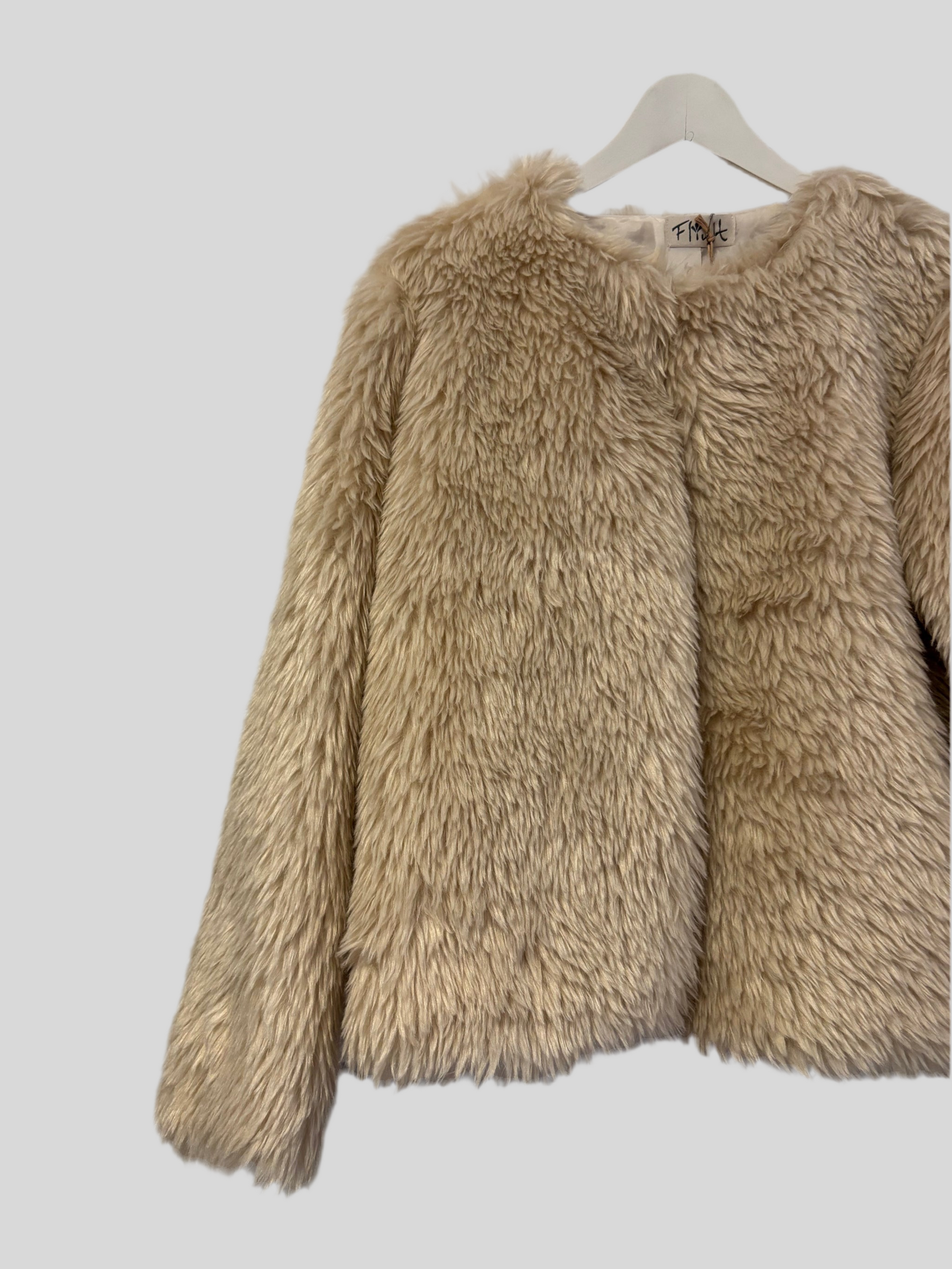 Giacca Flirt ecopelliccia panna