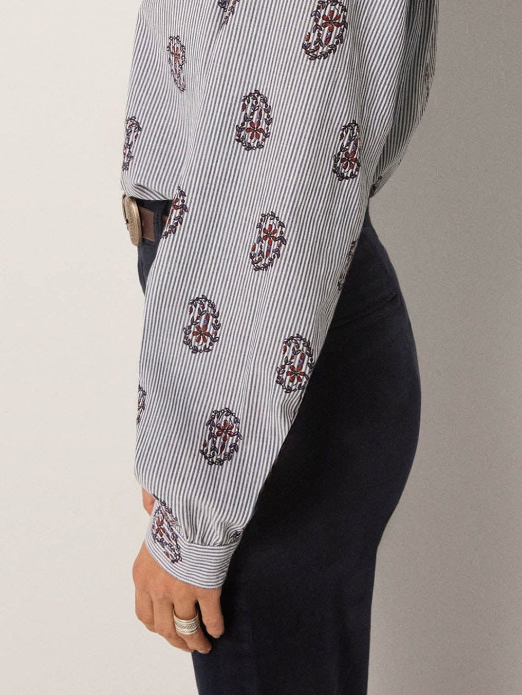 Camicia Maison Hotel Sophie Rustic Groove Striped Meadow