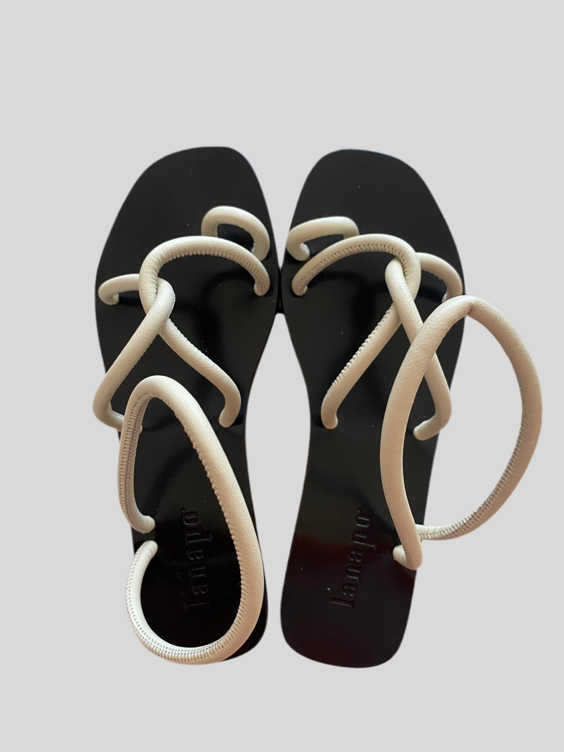 SPECIAL PRICE * Sandali Lanapo nappa avorio