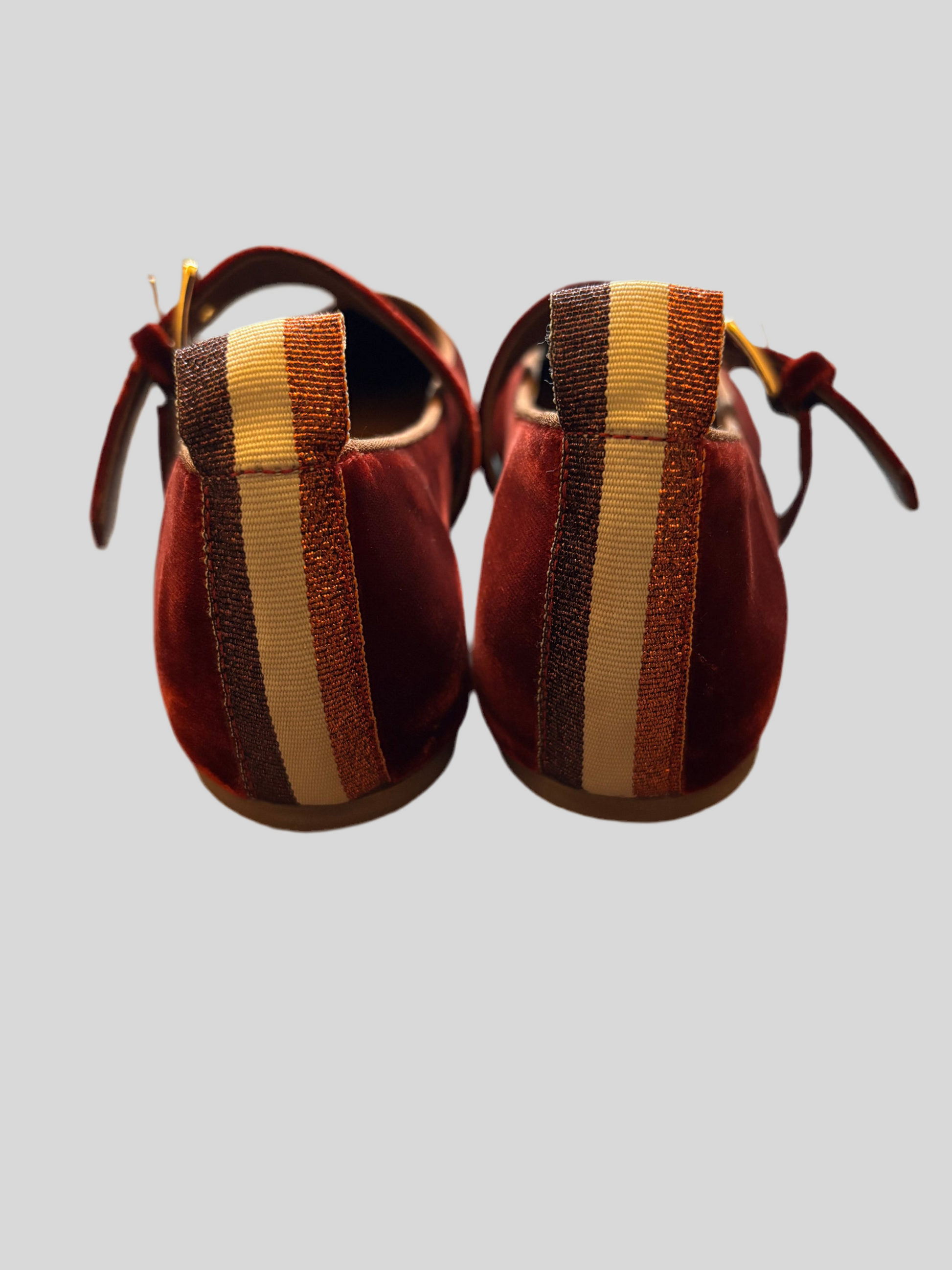 Ballerina Lanapo in velluto ruggine