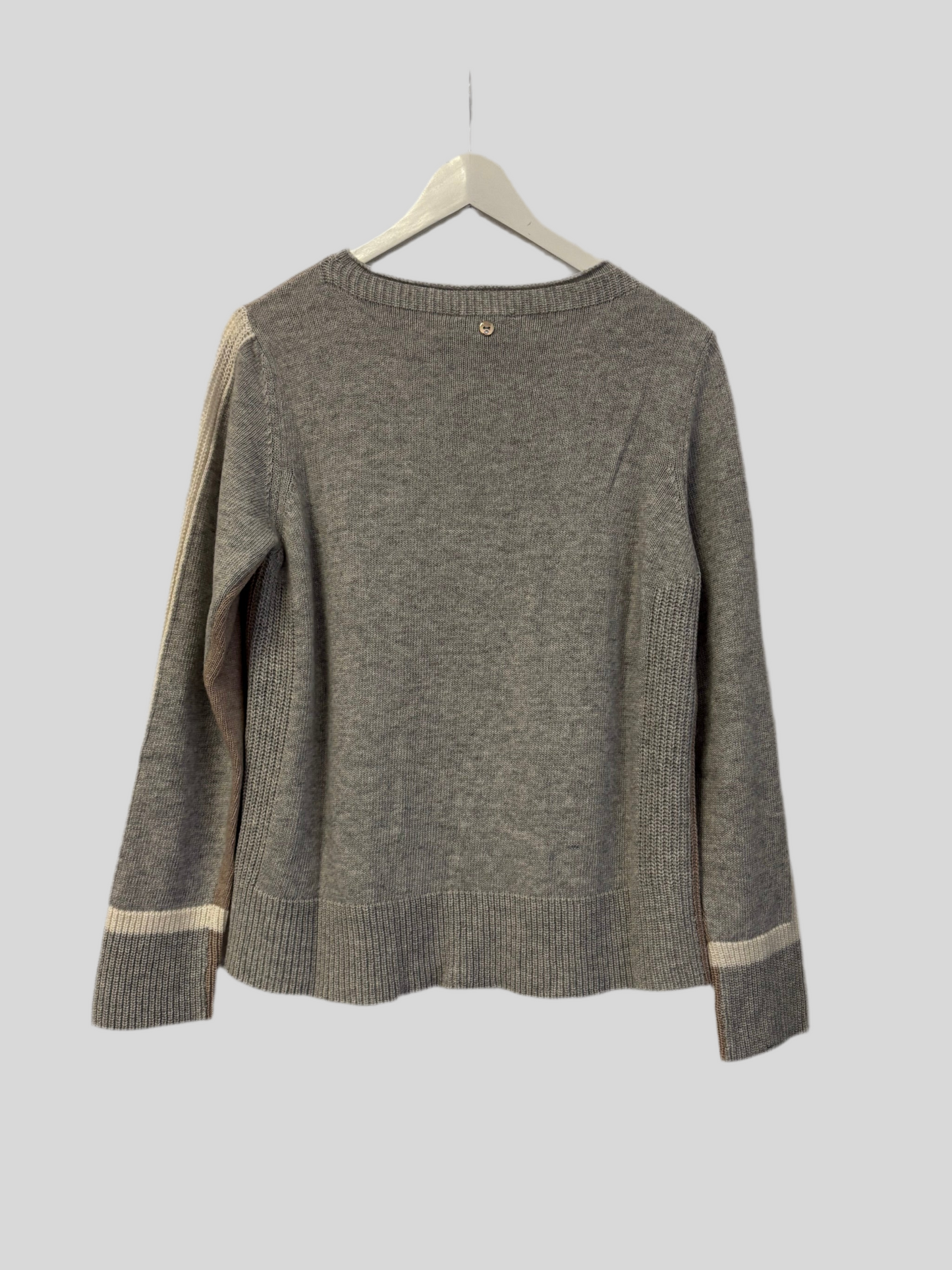 Maglione Flirt bicolore cammello e grigio