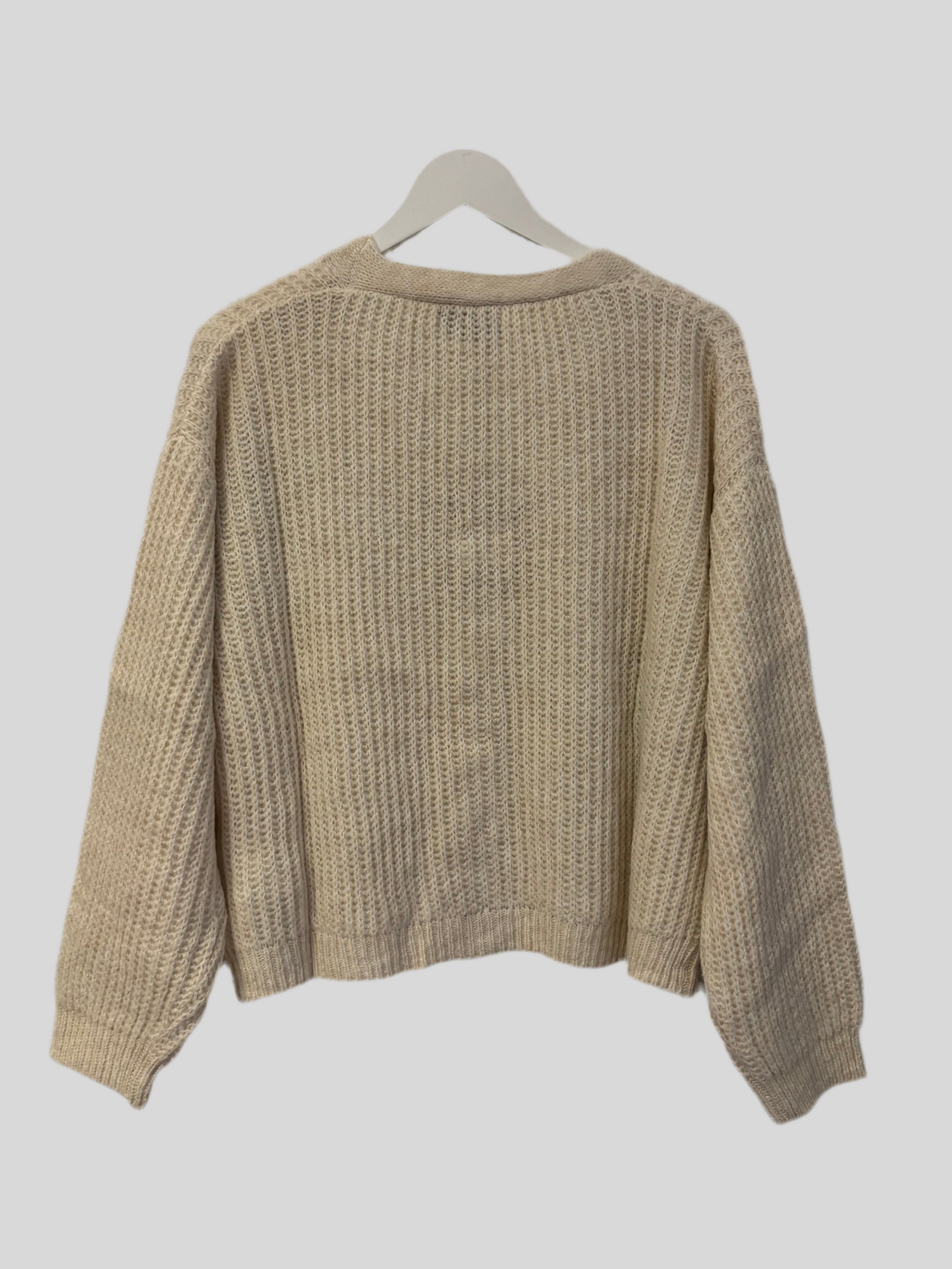 Cardigan Flirt panna ricamo fiore