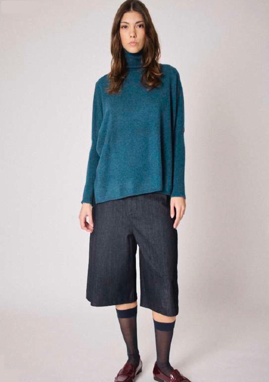 Maglione Absolut Cashmere Clara heathered teal