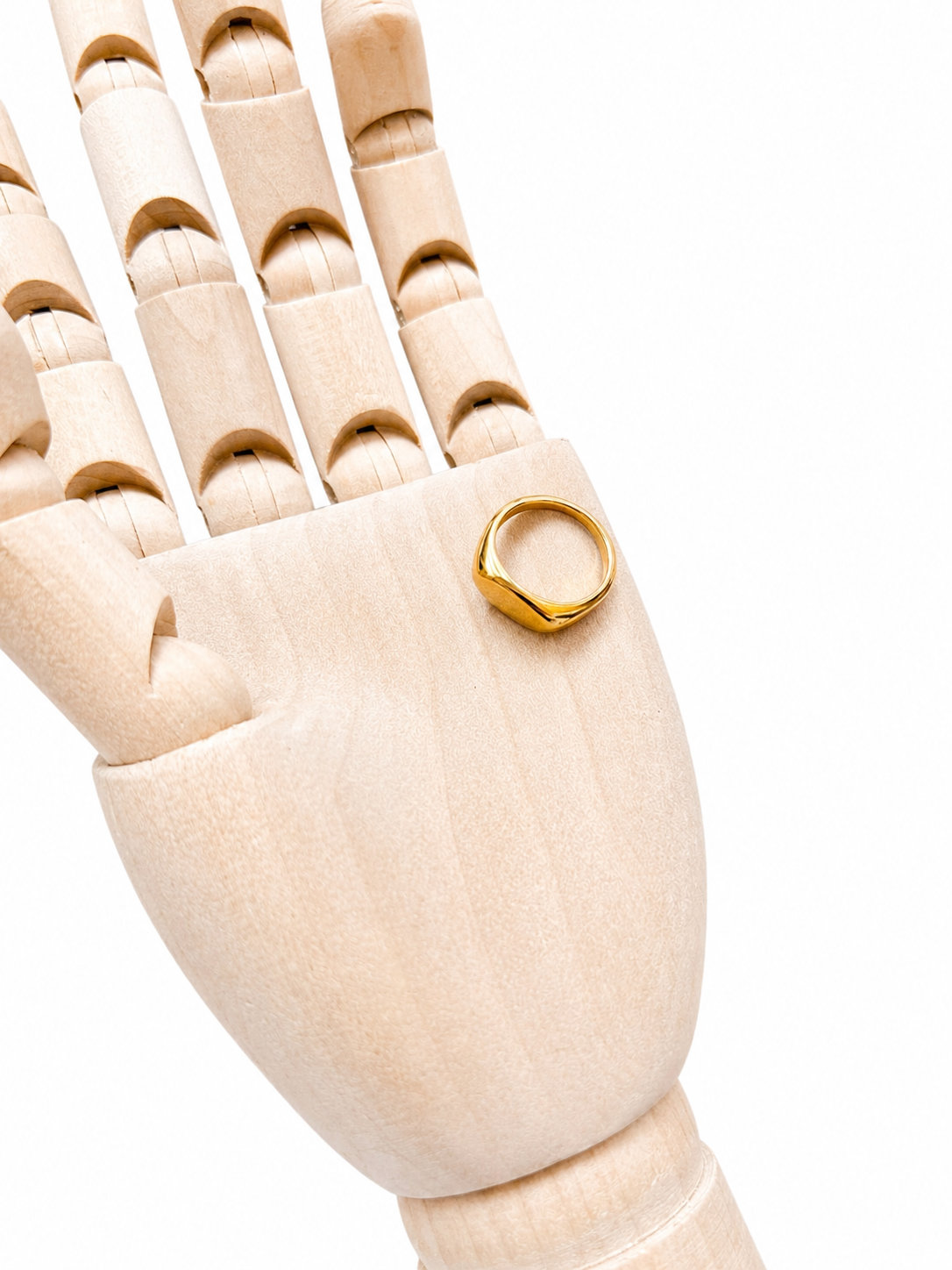 Anello Emmevi acciaio oro ovale