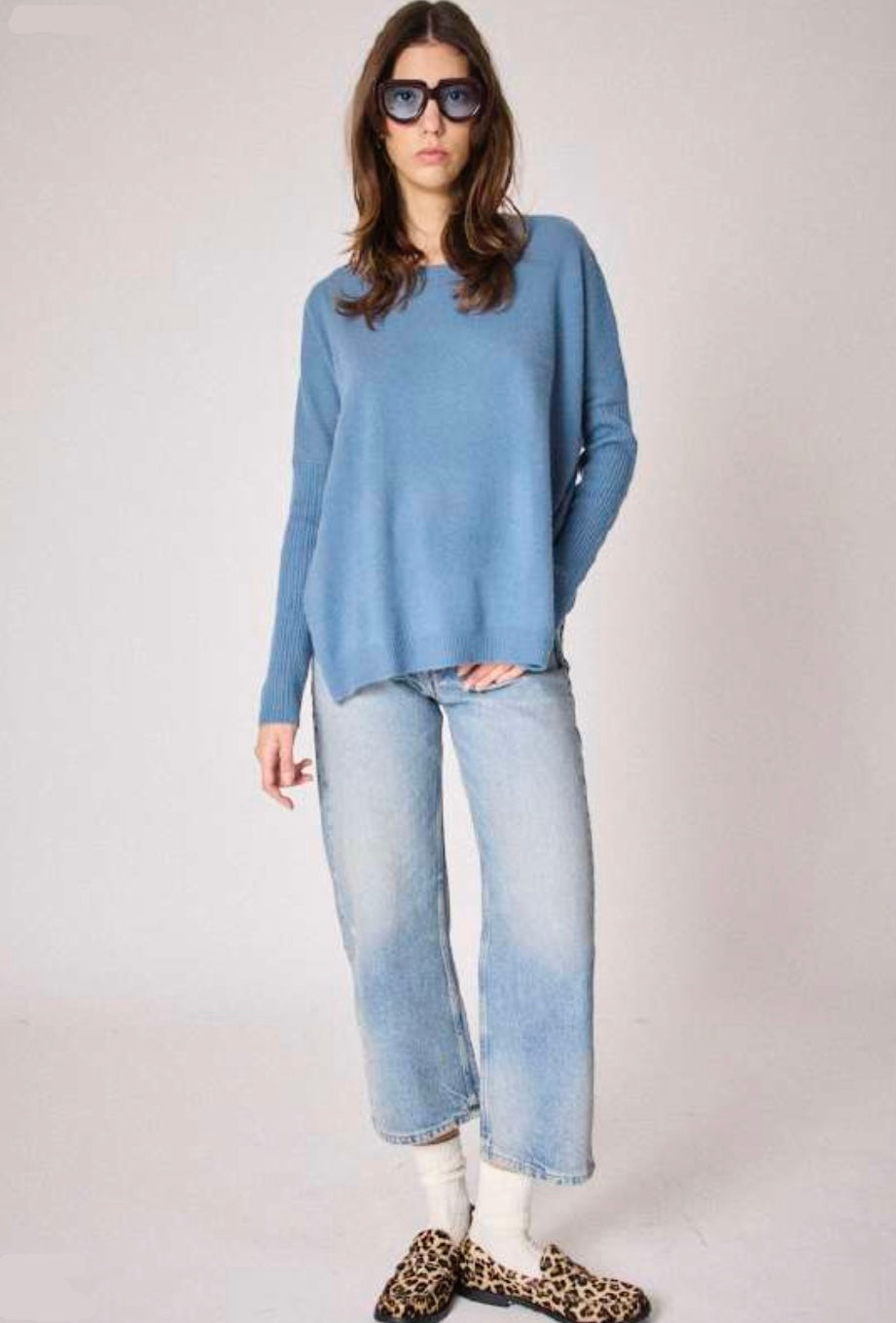 Maglione Absolut Cashmere Cecilia smoky blue