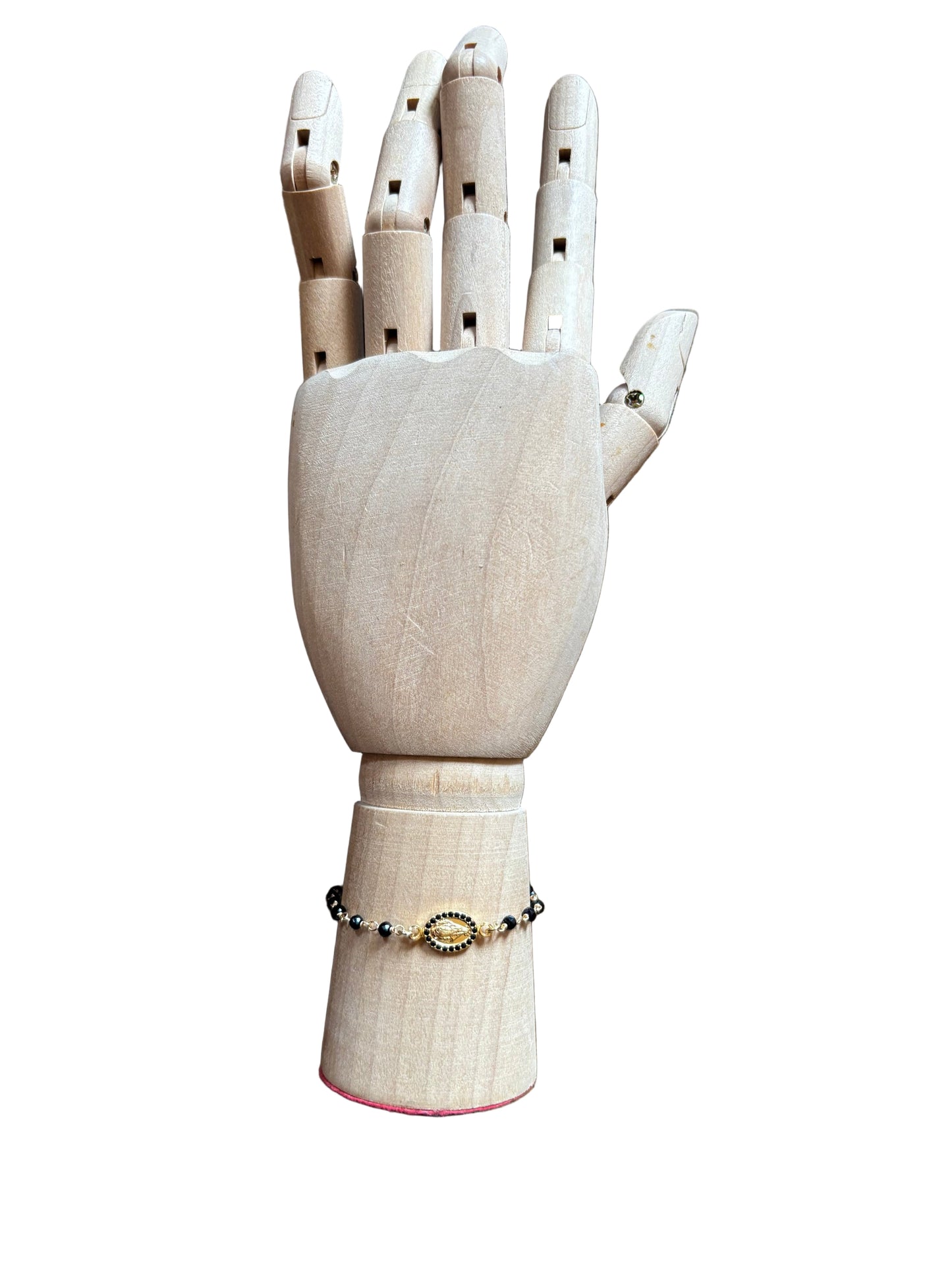 Bracciale Emmevi rosario nero madonna