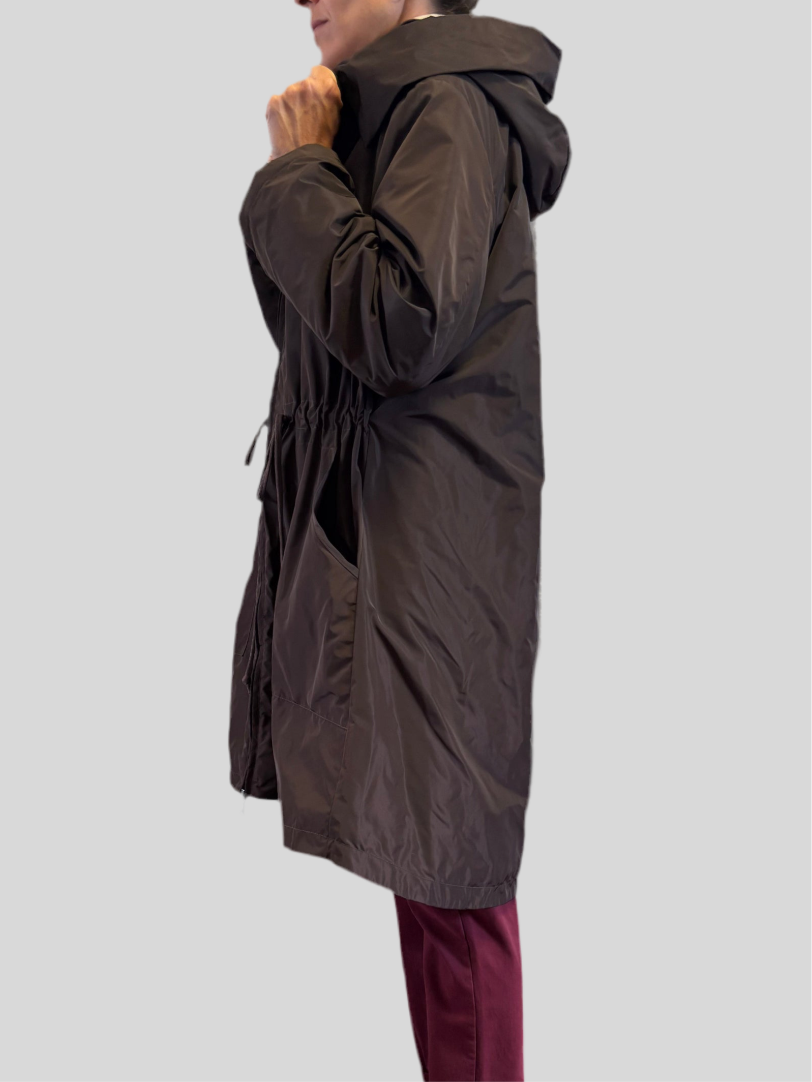 Giaccone Flirt parka in nylon marrone imbottito