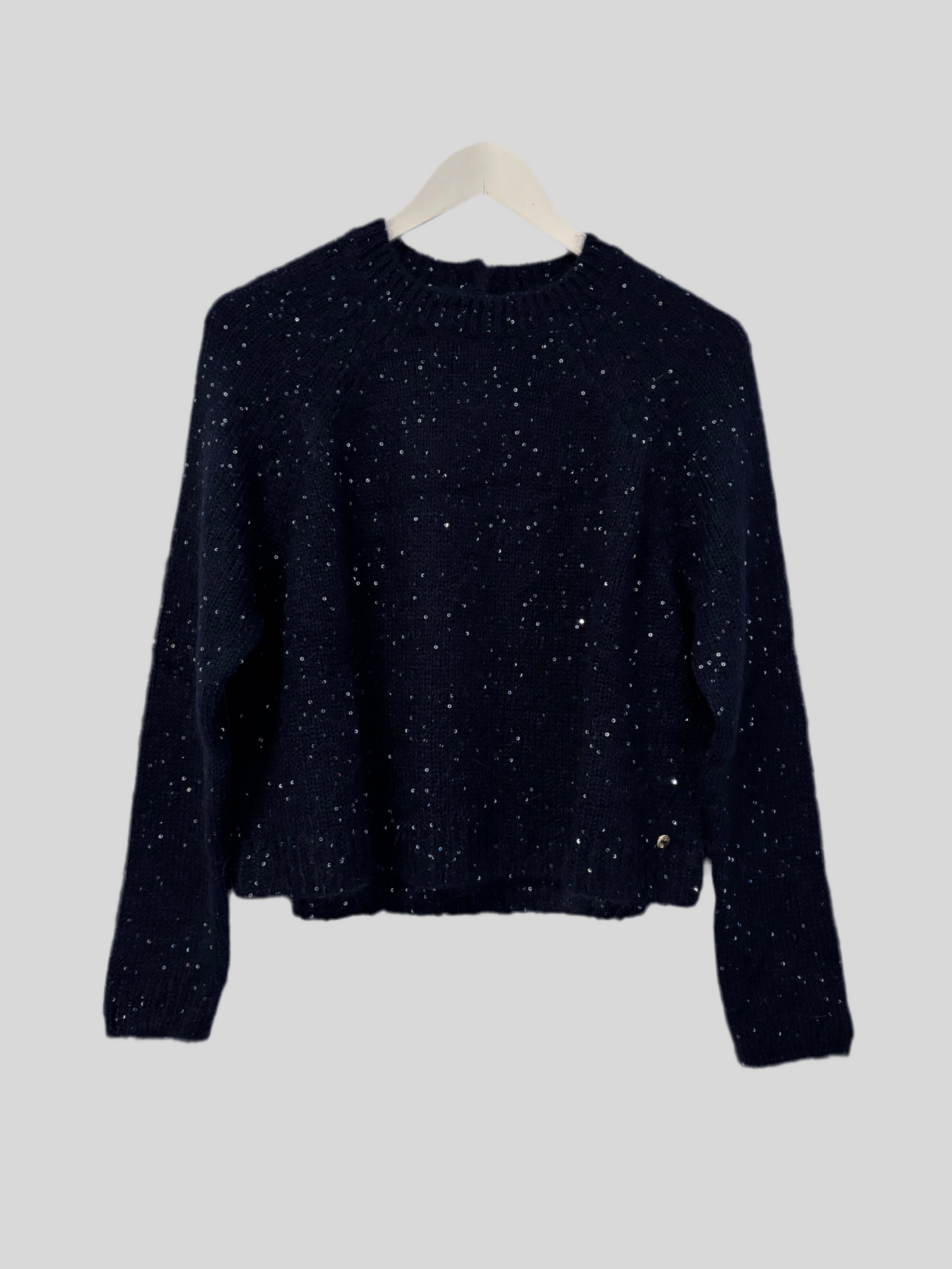 Maglione Flirt blu paillettes