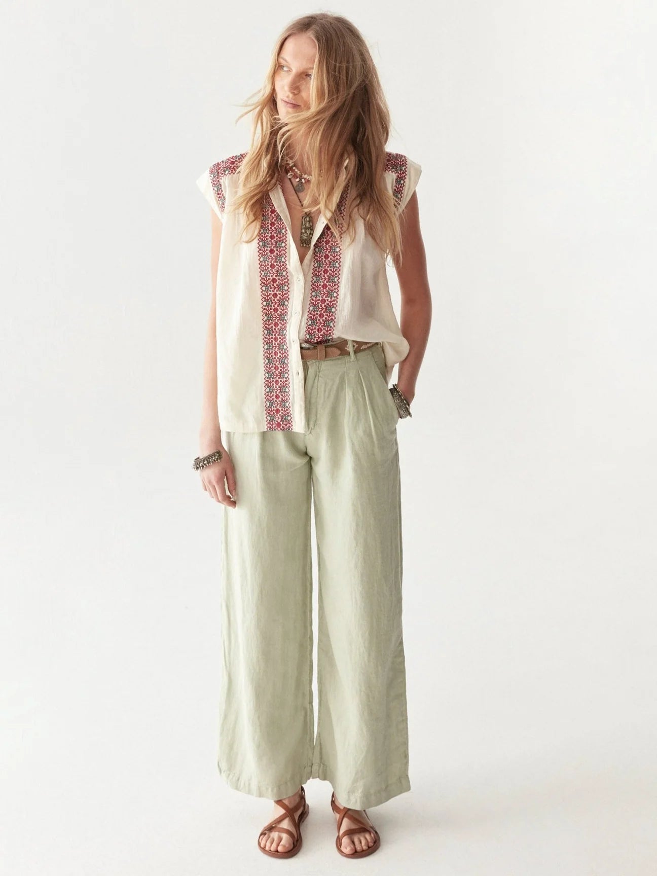 Pantalone Maison Hotel Berenson Marisa Pant Avocado