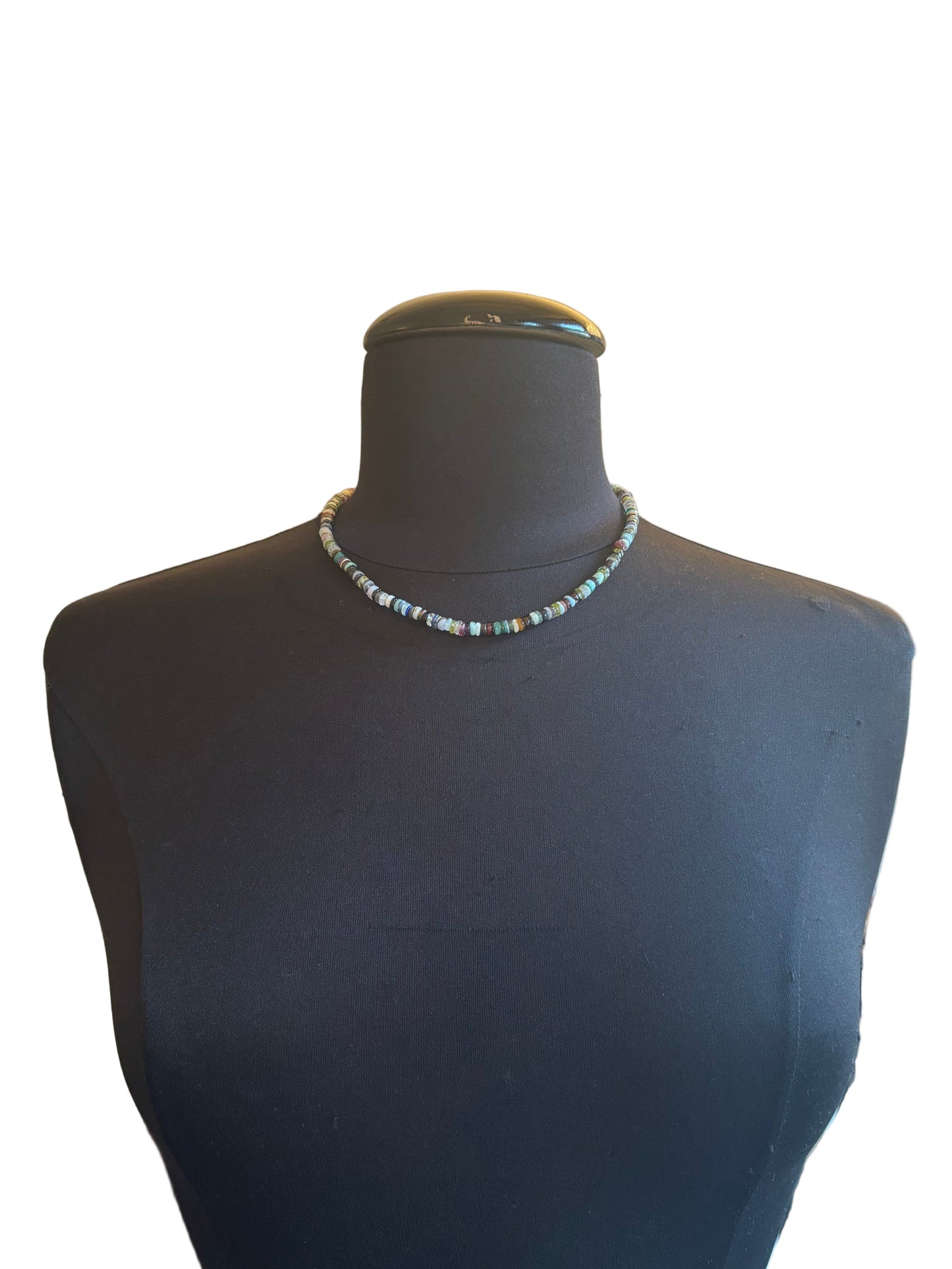 Collana Emmevi pietre verdi tre ciondoli