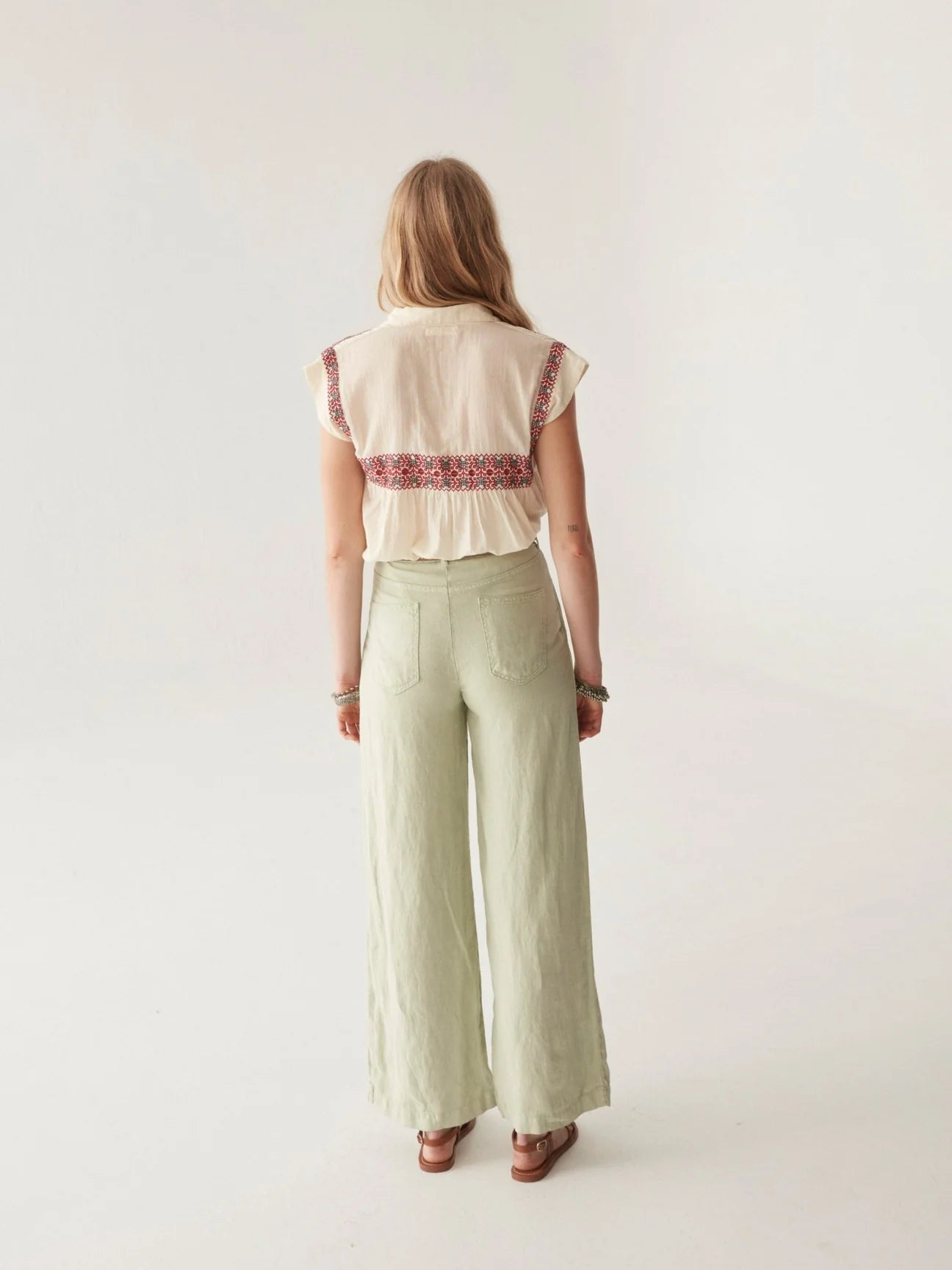 Pantalone Maison Hotel Berenson Marisa Pant Avocado