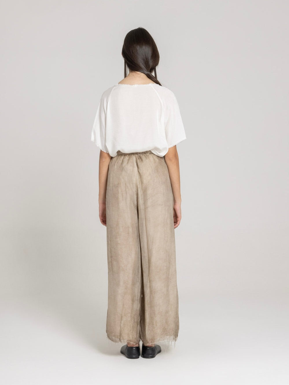 Pantalone Sanctamuerte palazzo sand shell