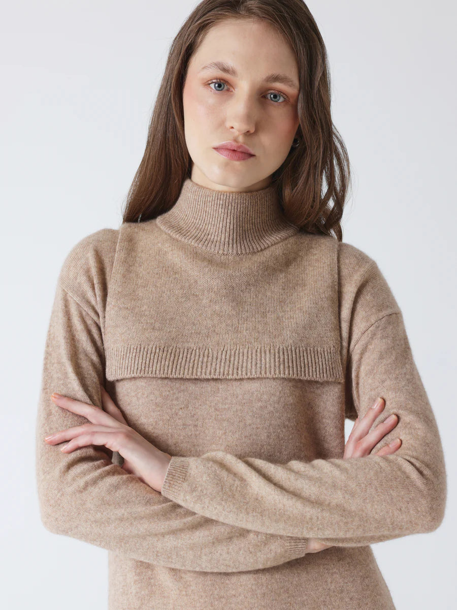 Sciarpa Absolut Cashmere scaldacollo Isaura chestnut