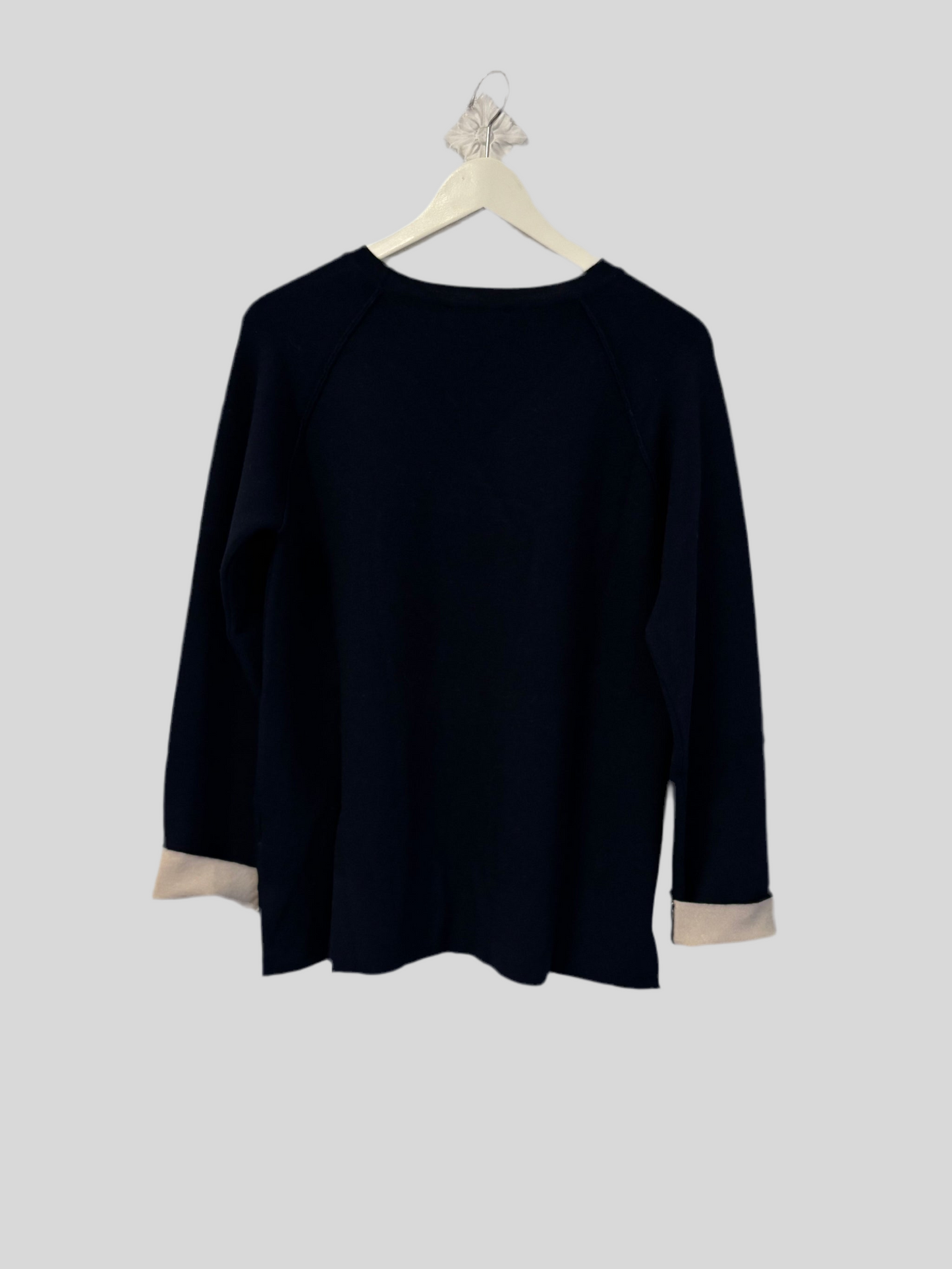 Maglione Flirt Blu bordi in contrasto
