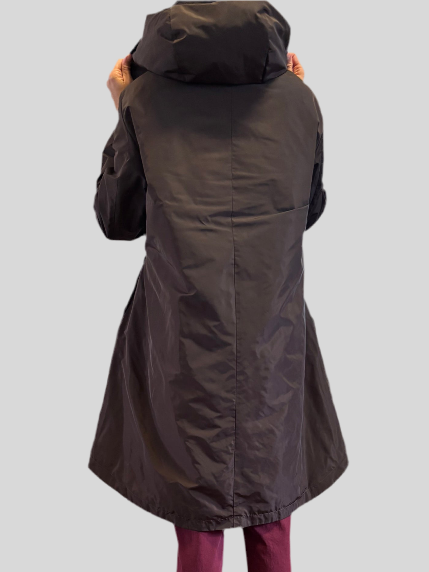 Giaccone Flirt parka in nylon marrone imbottito