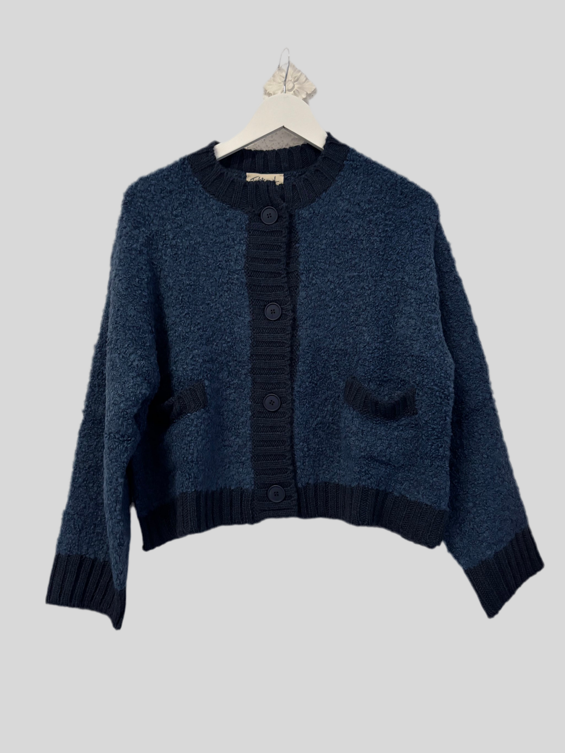 Cardigan Flirt bouclé blu