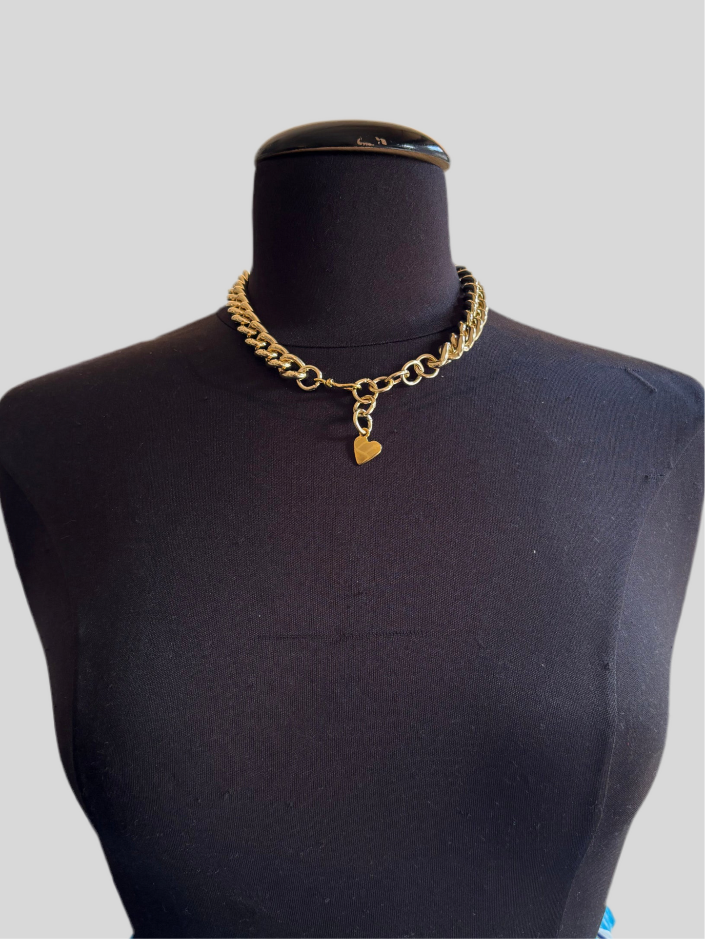 Collana Emmevi catena alluminio dorata