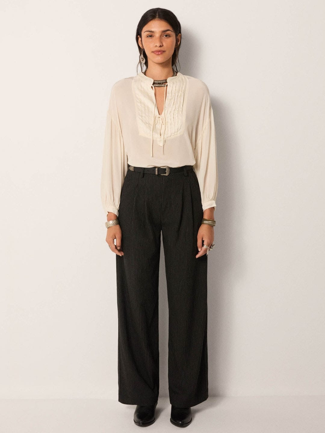 Blusa Maison Hotel Giovanni Tuxedo pearl