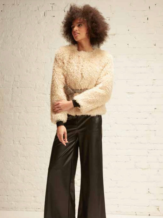 Giacca Flirt ecopelliccia panna