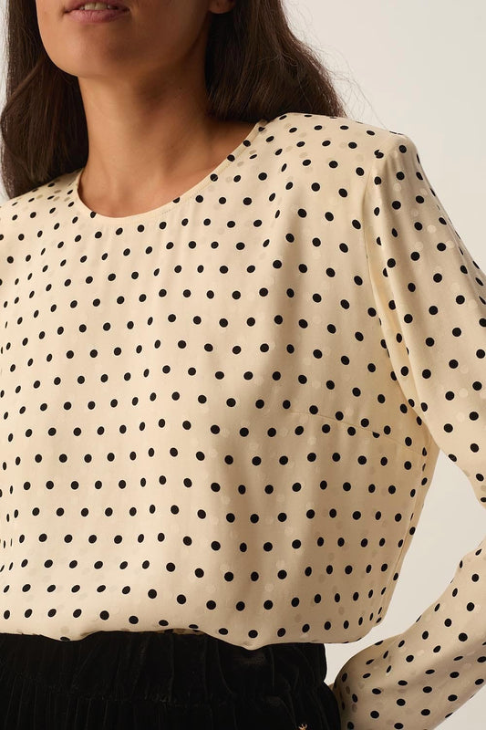 Blusa Des Petits Hauts Yelena pois jacquard