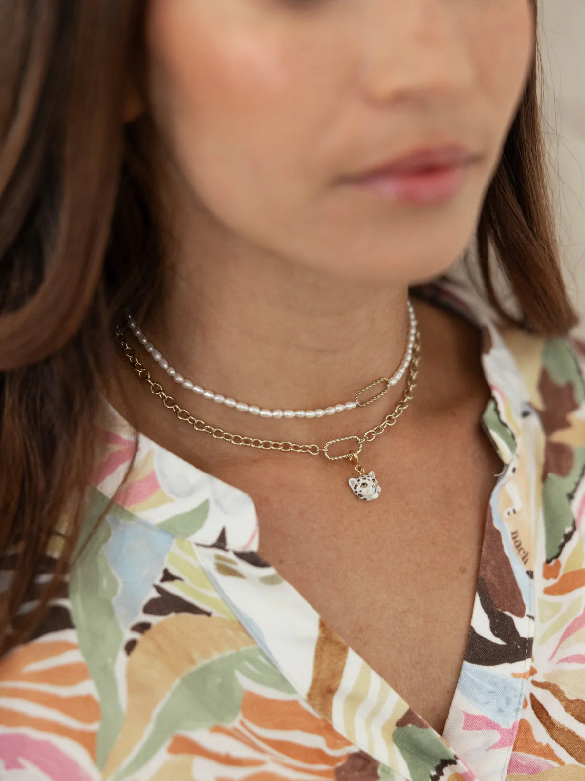 Ciondolo Nach White Leopard