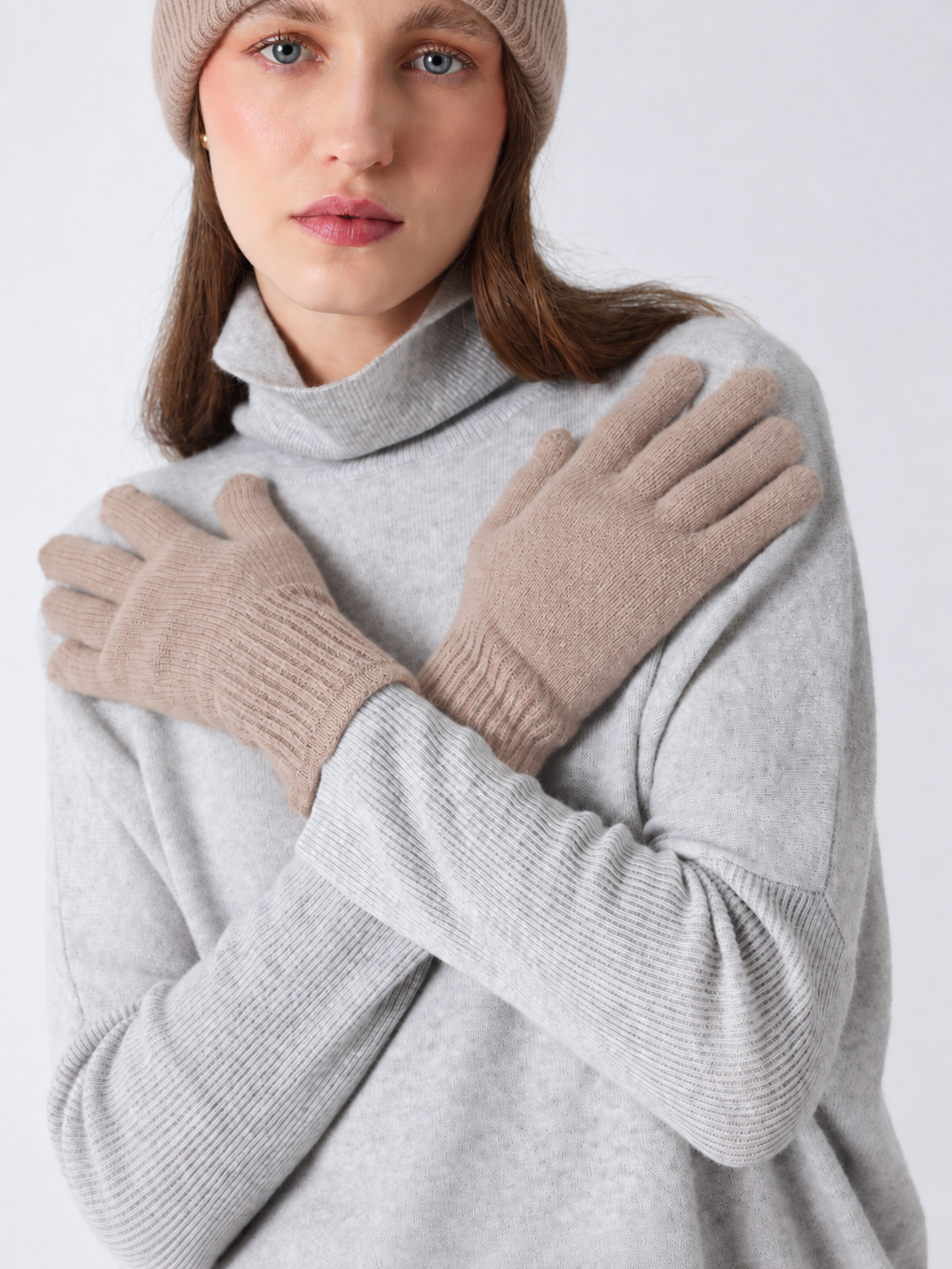 Guanti Absolut Cashmere Lorenza chestnut