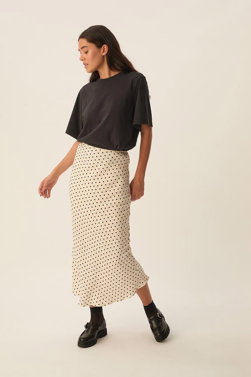 Gonna Des Petits Hauts Yelani pois jacquard